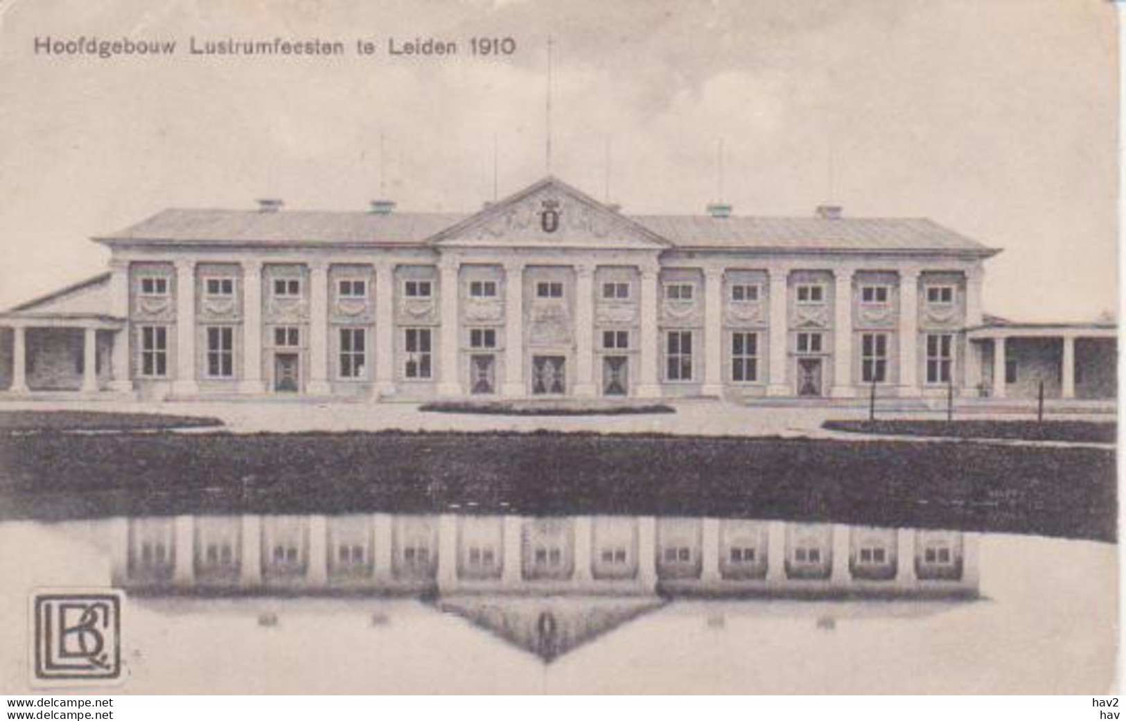 Leiden Hoofgebouw Lustrumfeesten 1910 RY13162 - Leiden