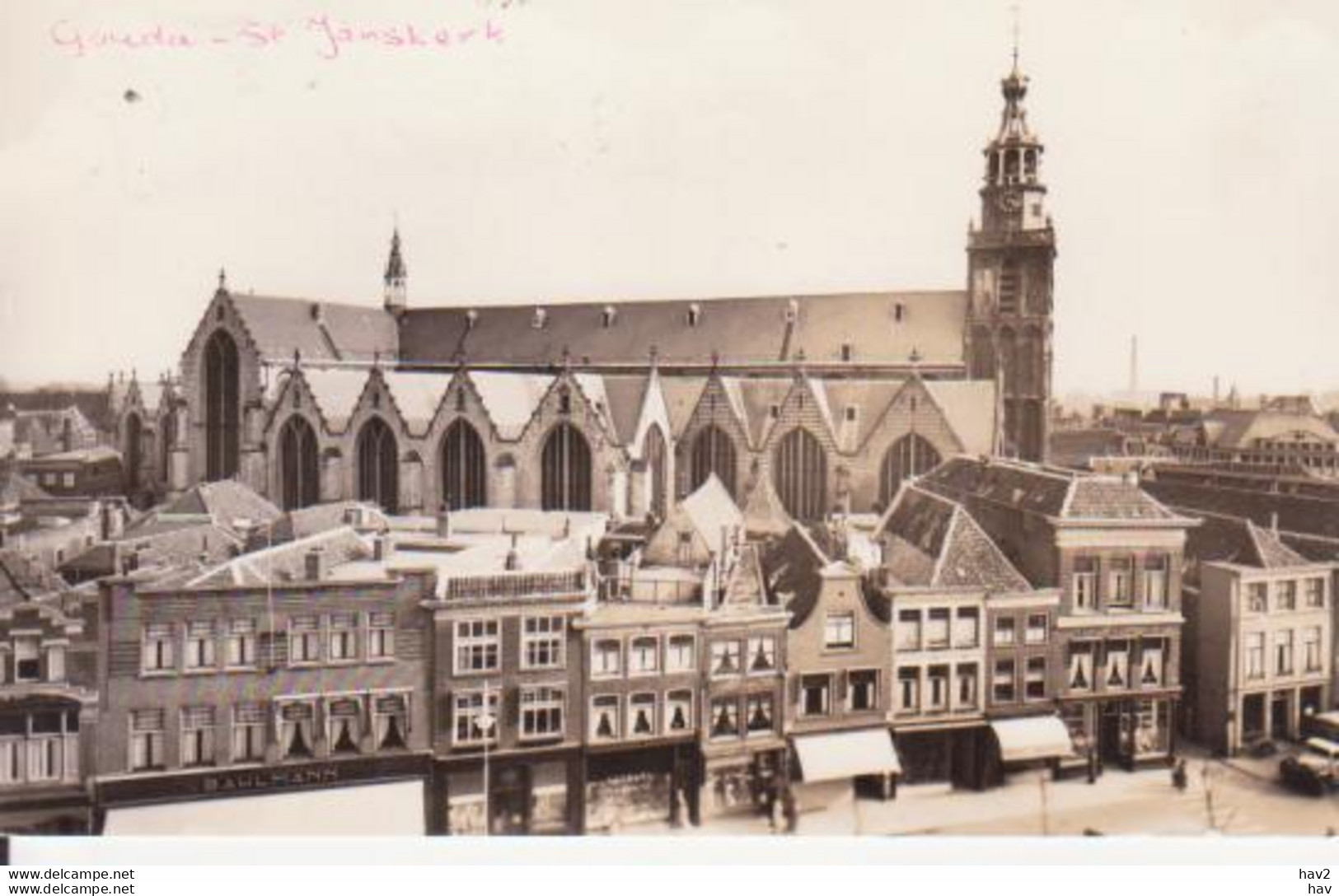 Gouda Panorama Sint Jans Kerk 1957 RY15442 - Gouda