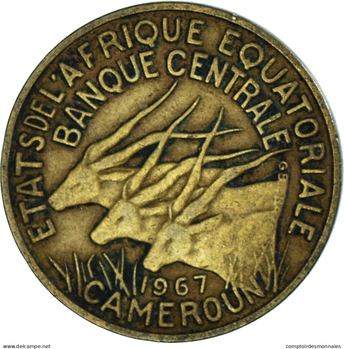 Monnaie, États De L'Afrique équatoriale, 10 Francs, 1967 - Kamerun