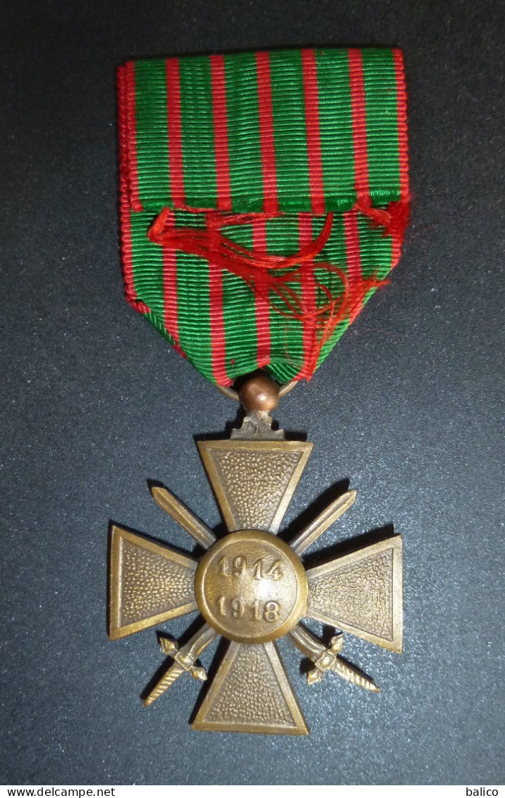 Croix De Guerre Française 1914 -1918 - Francia