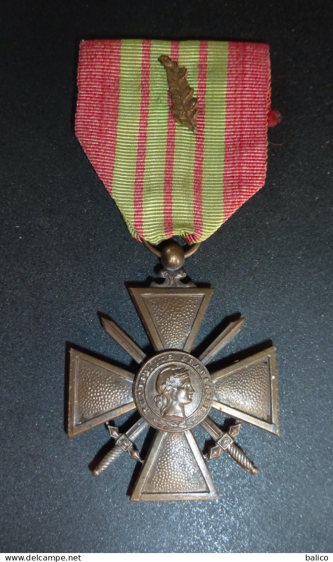 Médaille - Croix De Guerre Française 1939 - Otros & Sin Clasificación