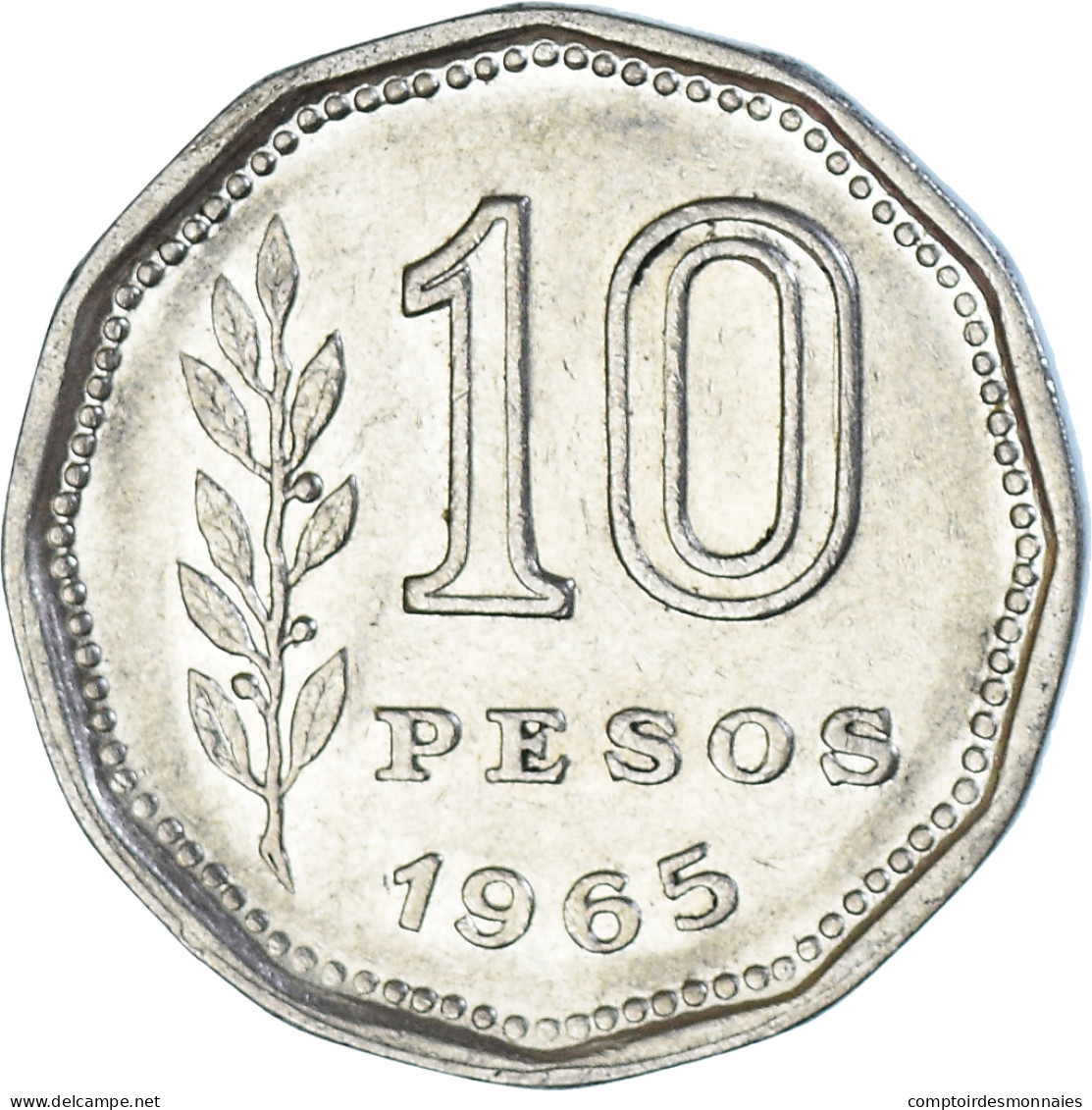 Monnaie, Argentine, 10 Pesos, 1965 - Argentine