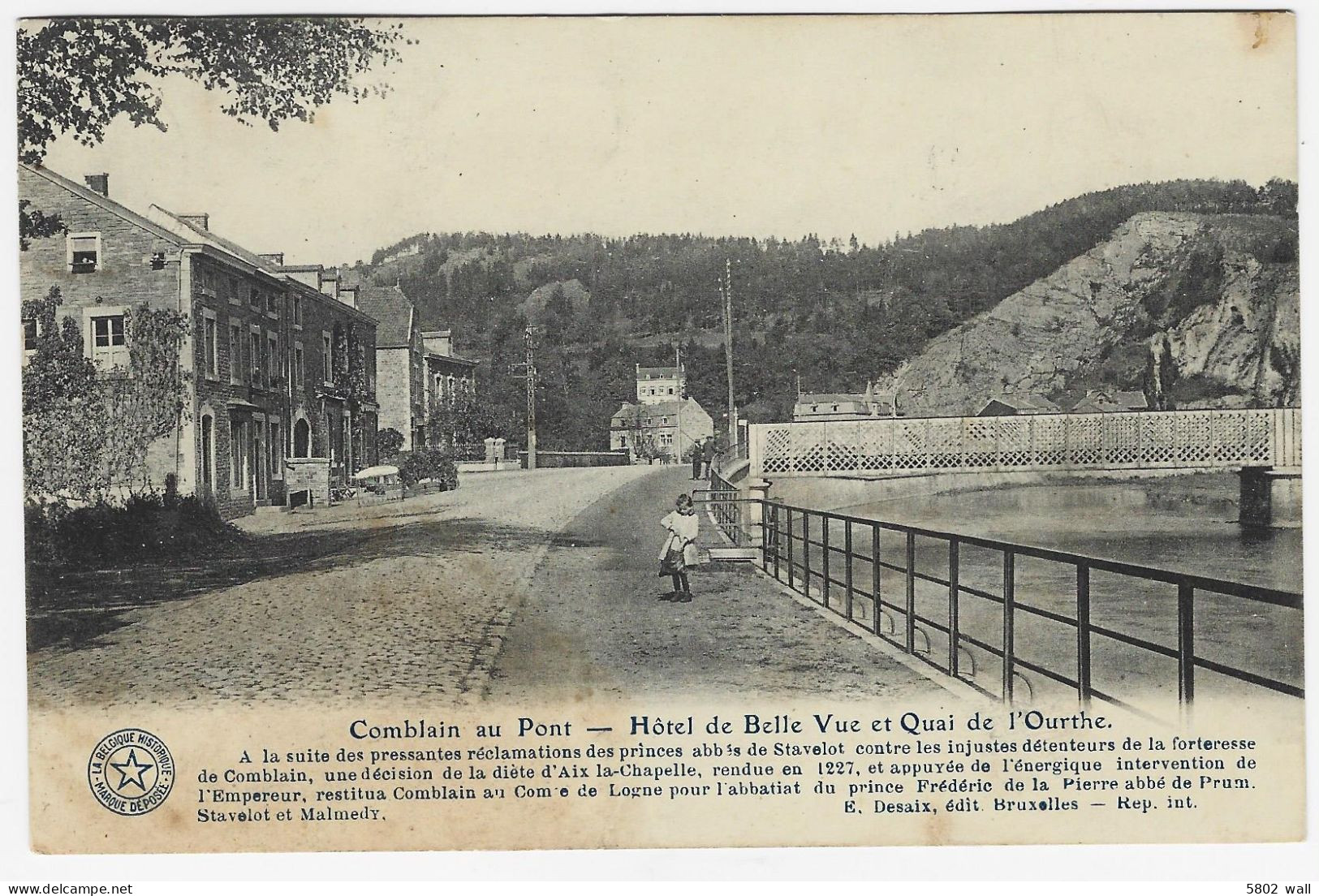 COMBLAIN-AU-PONT : Hôtel De Belle Vue Et Quai De L'Ourthe - 1913 - Comblain-au-Pont