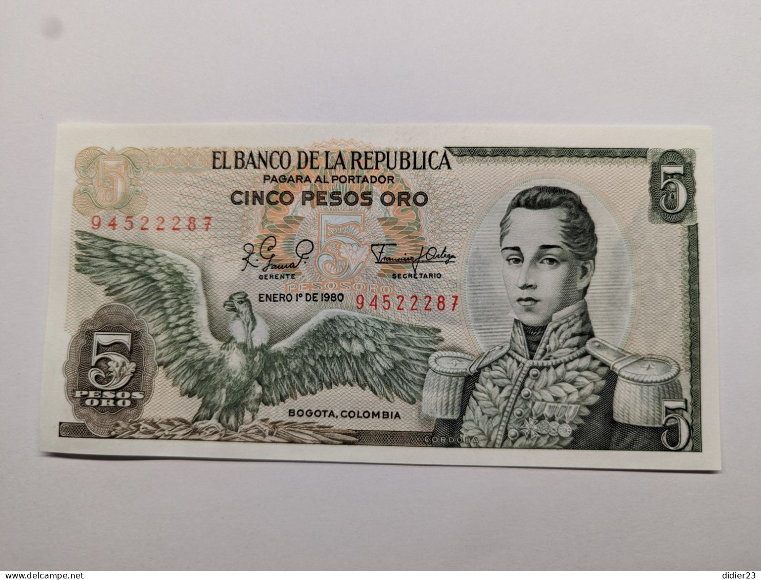 BILLET DE BANQUE COLOMBIE - Colombia