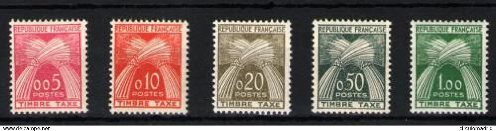 Francia (tasas) Nº 90/94.  Año 1960 - 1960-.... Nuevos