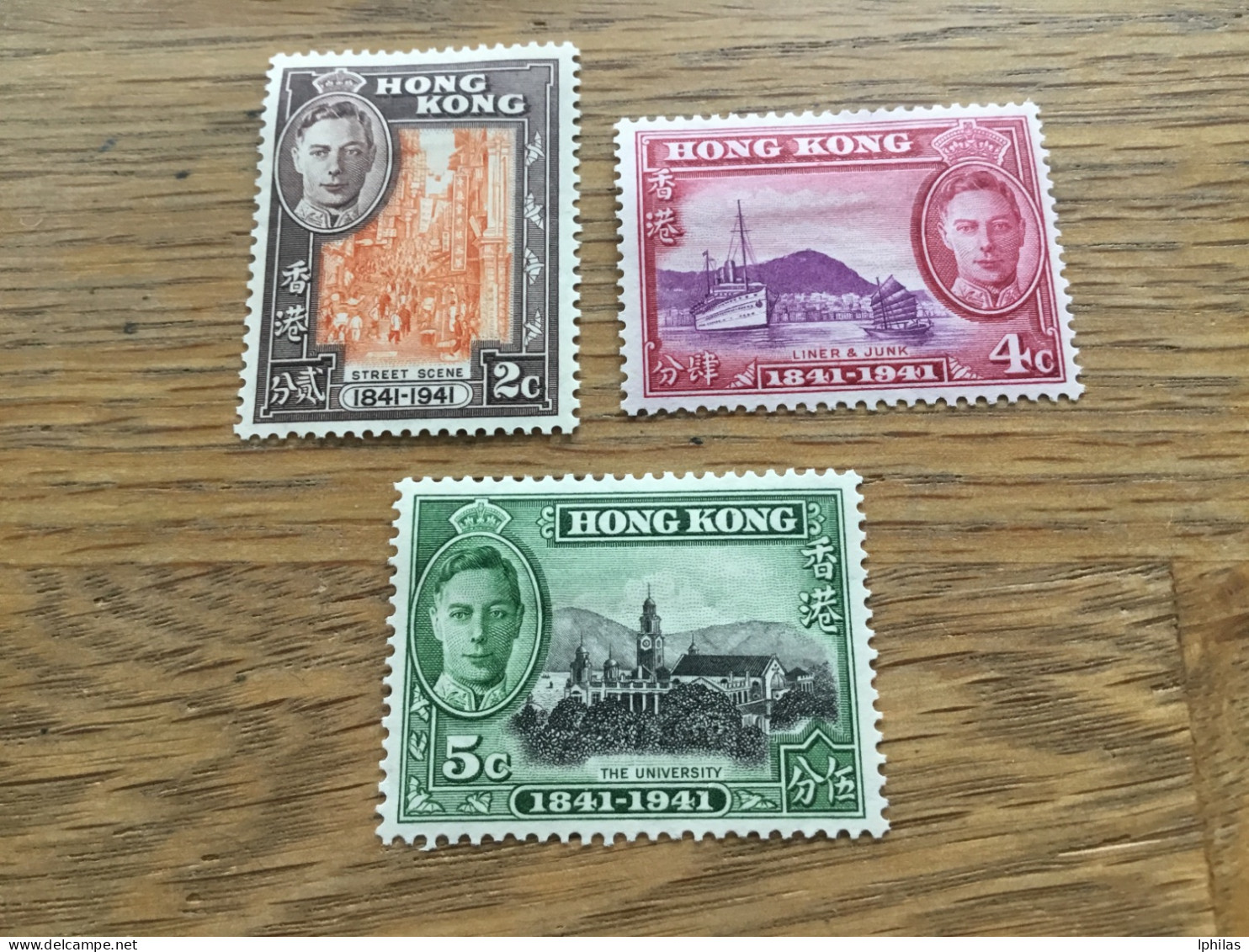 Hongkong 1941, 26. Febr. 100 Jahre Britische Kolonie MH* - Neufs