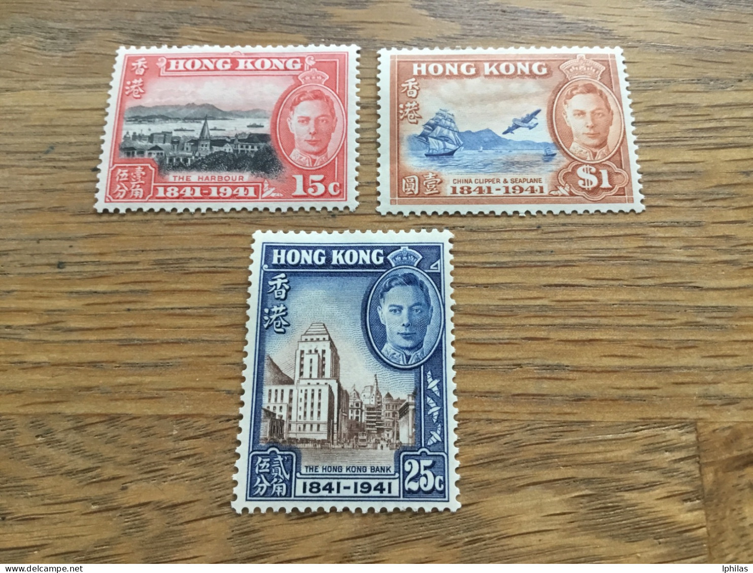 Hongkong 1941, 26. Febr. 100 Jahre Britische Kolonie MH* - Neufs