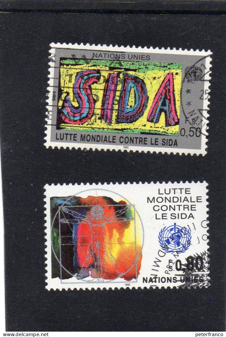 1990 Nazioni Unite - Ginevra - Lotta All'AIDS - Used Stamps