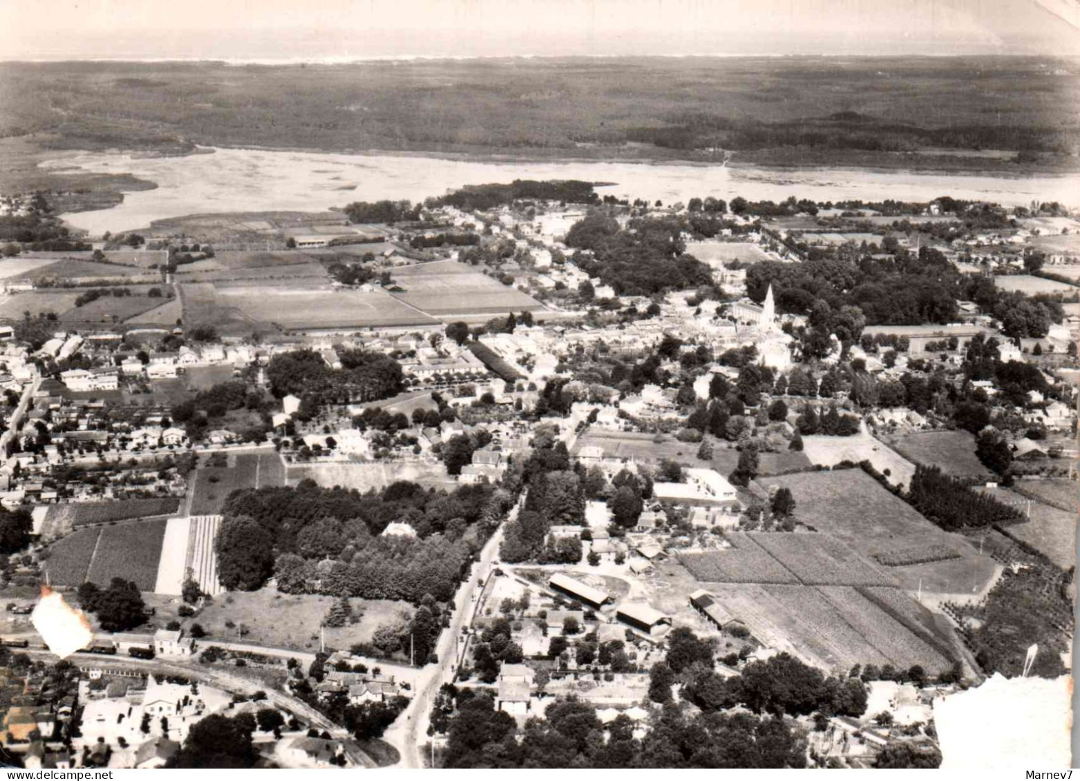 40 Landes - CPSM - SOUSTONS En Avion Au-dessus De - Vue Générale Aérienne - - Soustons