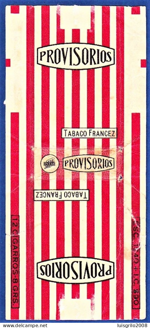 Portugal 1950/ 60, Pack Of Cigarrettes - PROVISÓRIOS Tabaco Francez -|- Intar, Sintra Lisboa - Boites à Tabac Vides