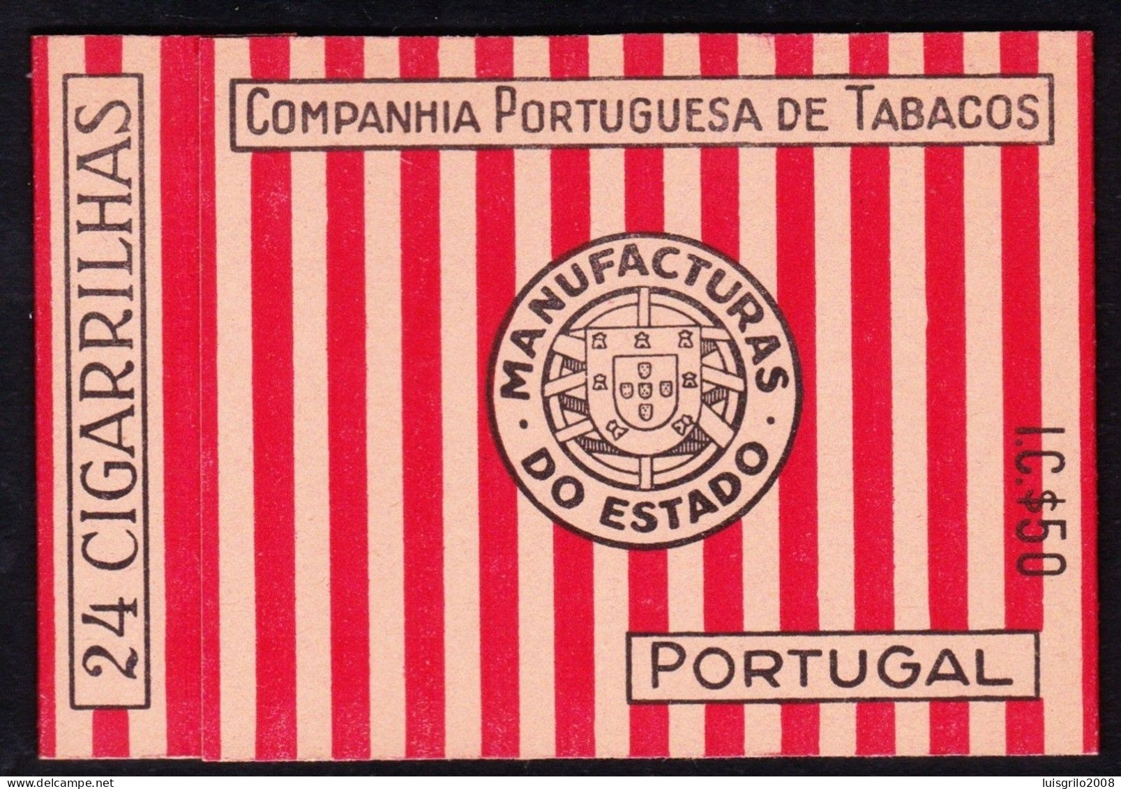 Portugal 1940/ 50, Pack Of Cigarrettes - PROVISÓRIOS Tabaco Francês -|- Companhia Portuguesa De Tabacos - Empty Tobacco Boxes