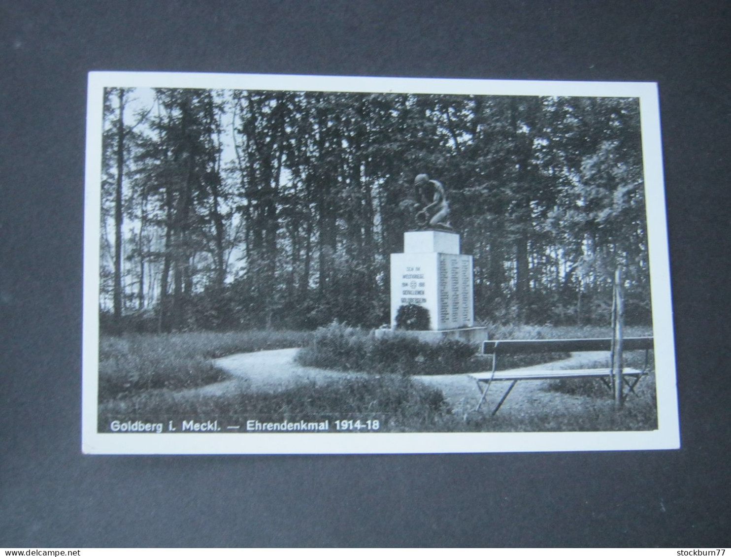 Goldberg, Mecklenburg, Denkmal , Seltene Ansichtskarte Um 1935 - Goldberg