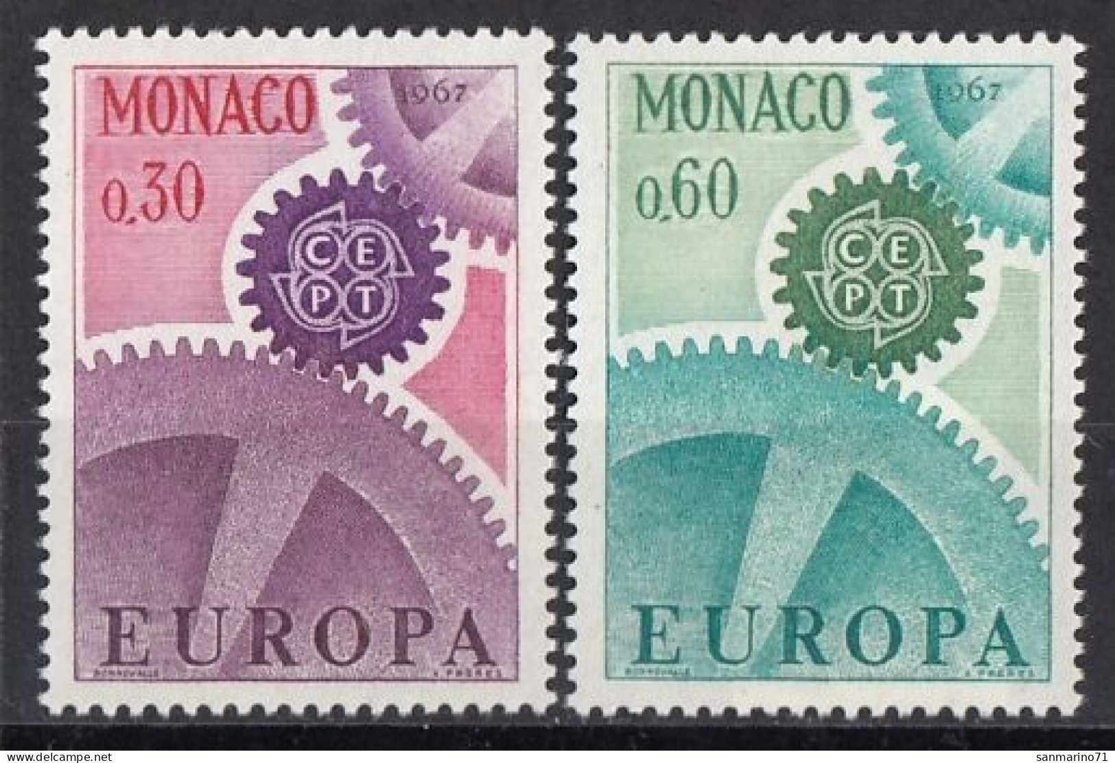 MONACO 870-871,unused - 1967
