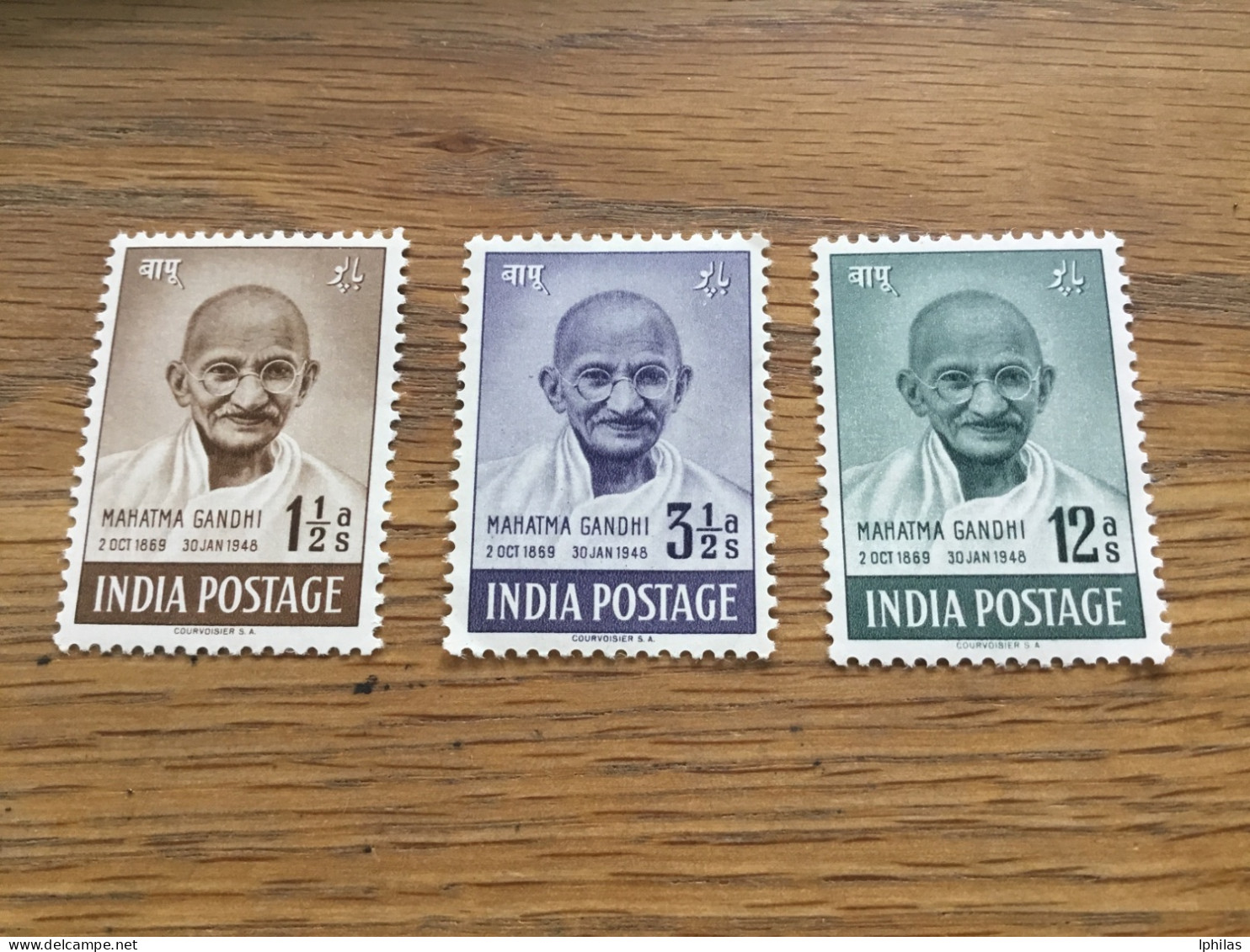 Indien 1948 1948, 15. Aug. 1. Jahrestag Der Unabhängigkeit: Mahatma Gandhi Postfrisch ** MNH** - Ungebraucht