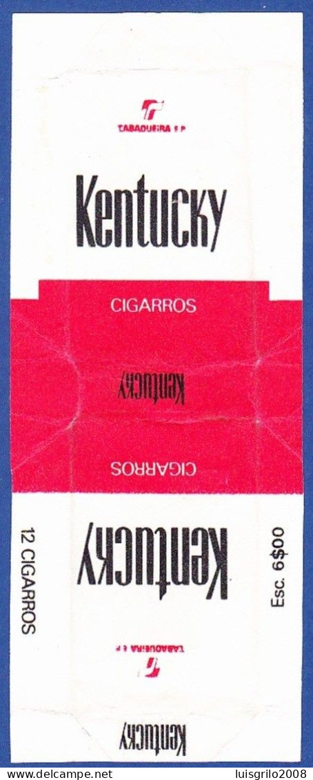 Portugal 1960/ 70, Pack Of Cigarrettes - KENTUCKY -|- Tabaqueira, Lisboa - Esc. 6$00 - Tabaksdozen (leeg)