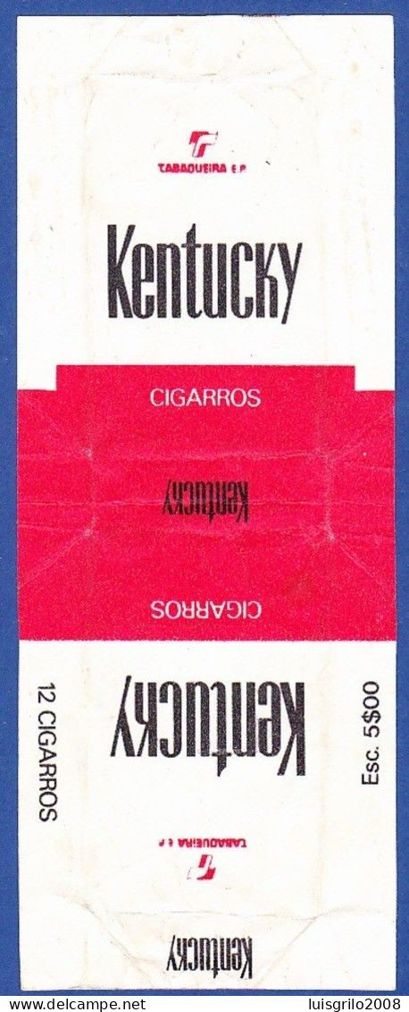 Portugal 1960/ 70, Pack Of Cigarrettes - KENTUCKY -|- Tabaqueira, Lisboa - Esc. 5$00 - Contenitori Di Tabacco (vuoti)