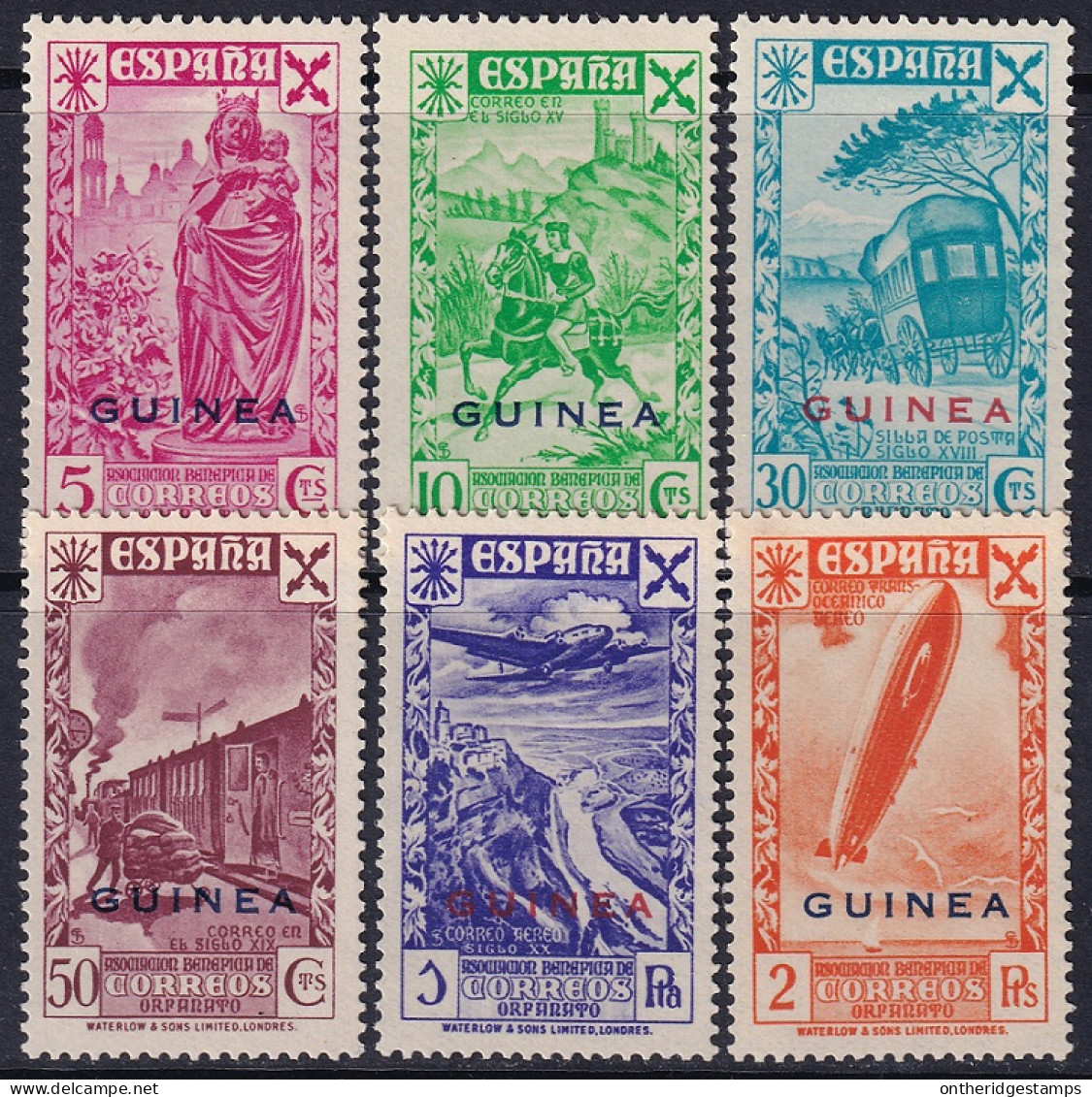 Spanish Guinea 1943 Ed 12-7  Beneficencia Set MNH** - Guinea Española