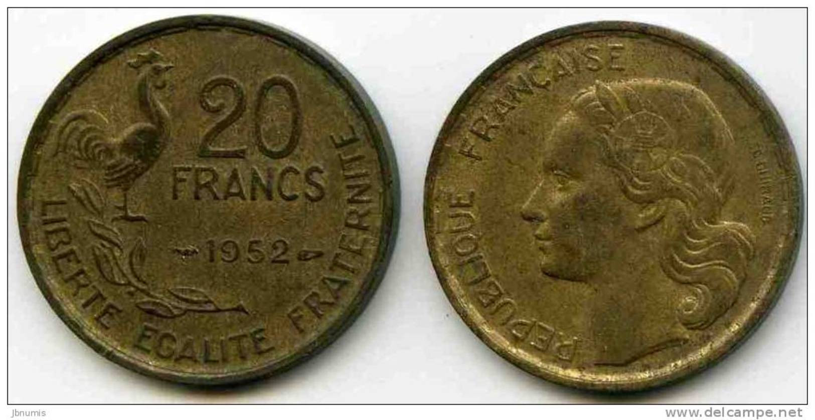 France 20 Francs 1952 GAD 865 KM 917.1 - 20 Francs