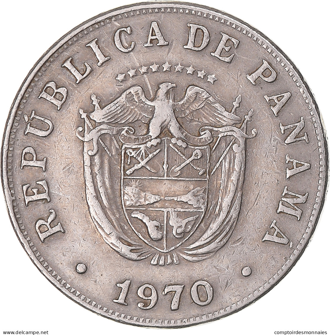 Panama, 5 Centesimos, 1970, Cupro-nickel, TB+ - Panama