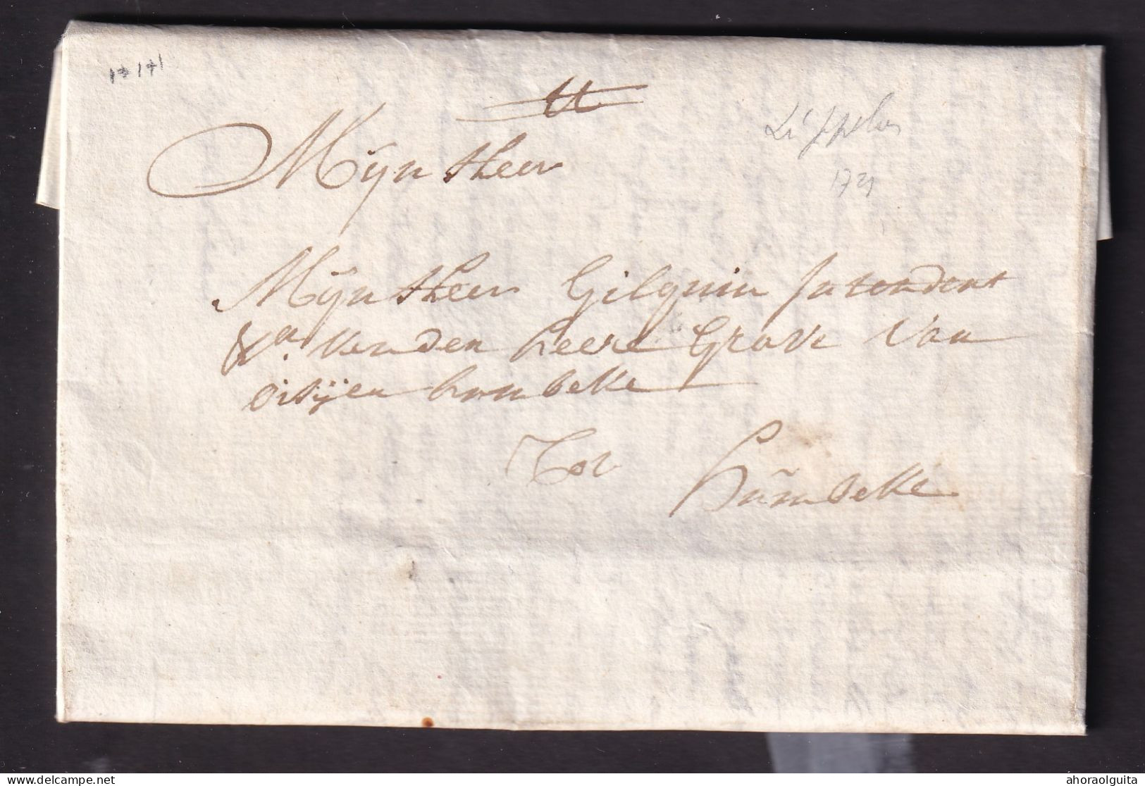 DDCC 223 - Lettre Précurseur LIPPELOO 1777 Vers Gilquin à HUMBEKE - Signé Vandevoorden - 1714-1794 (Paises Bajos Austriacos)