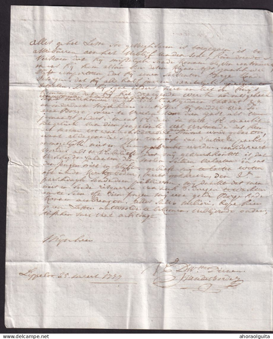 DDCC 223 - Lettre Précurseur LIPPELOO 1777 Vers Gilquin à HUMBEKE - Signé Vandevoorden - 1714-1794 (Pays-Bas Autrichiens)