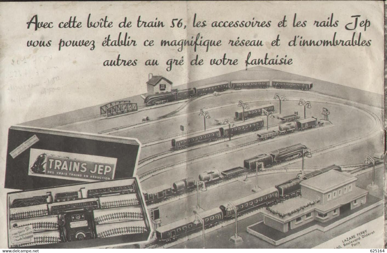 Catalogue JEP 1948 TRAINS SERIE 56 Nouveau Train Miniature VOIE OO - Français