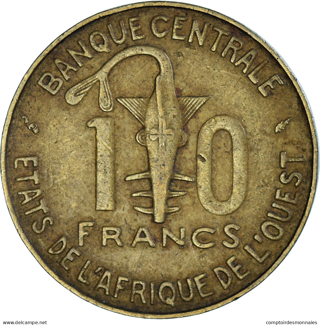 Monnaie, Communauté économique Des États De L'Afrique De L'Ouest, 10 Francs - Côte-d'Ivoire