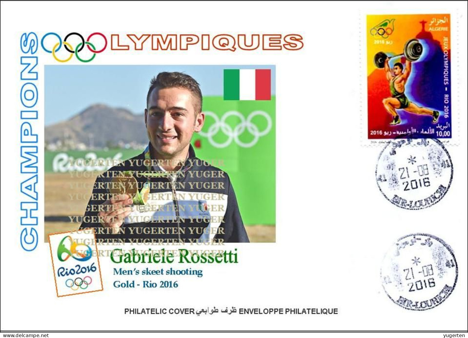 ALGERIJE 2016 - Cover Olympic Games Rio 2016 Shooting Italy Rossetti Tir Italia Olympische Spiele Olímpicos Olympics JO - Tiro (armas)