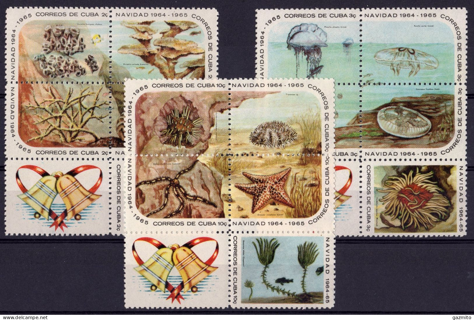 Cuba 2965, Christmas, Marine Life, Sea Star, Corals, 15val - Ungebraucht