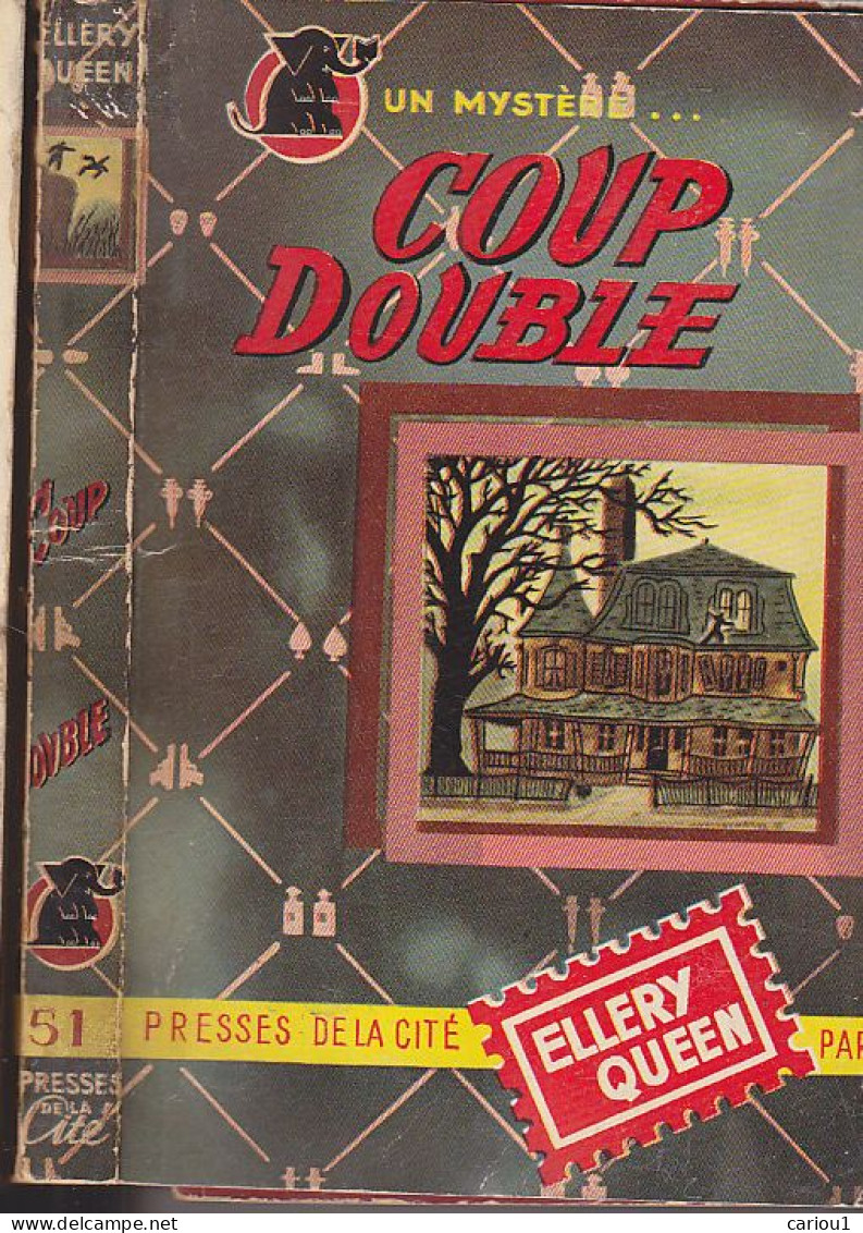 C1 ELLERY QUEEN Coup Double EO Un Mystere 1951 EPUISE - Presses De La Cité