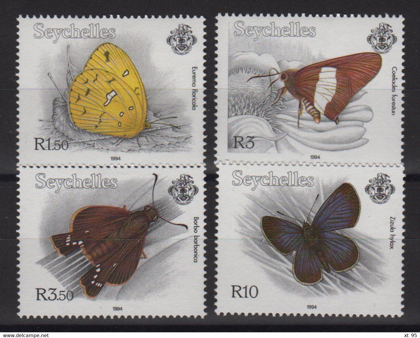 Seychelles - N°789 à 792 - Faune - Papillons - Cote 15€ - * Neufs Avec Trace De Charniere - Seychelles (1976-...)