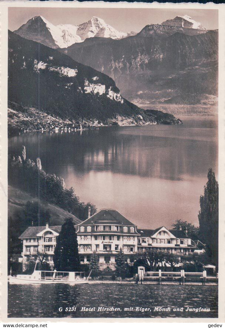 Gunten, Sigriswil BE, Hotel Hirschen Bes. Graber Et Lac De Thoune (5231) 10x15 - Sigriswil