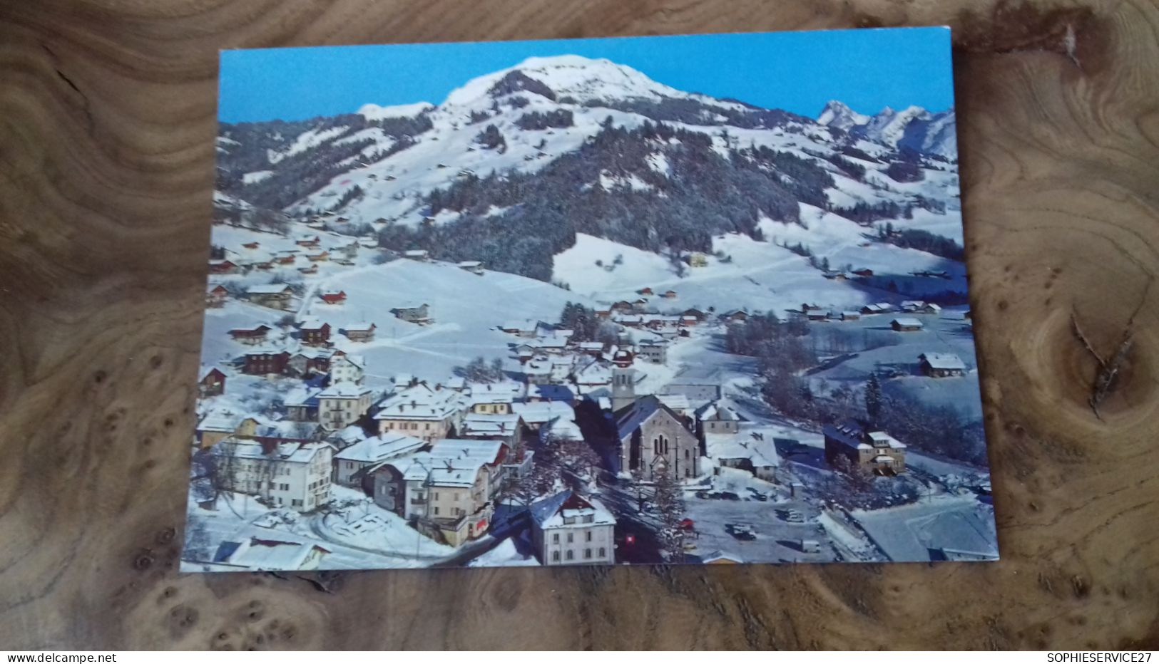 175 /  LE GRAND BORNAND VUE AERIENNE SUR LA STATION EN HIVER - Le Grand Bornand