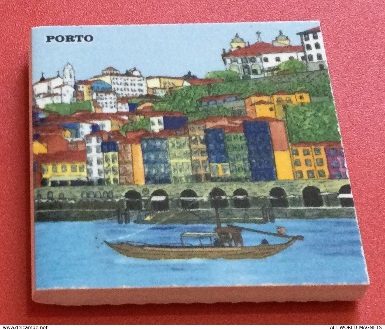 Porto Duoro River Boat Porto City Vew Portugal Souvenir Fridge Magnet - Tourismus