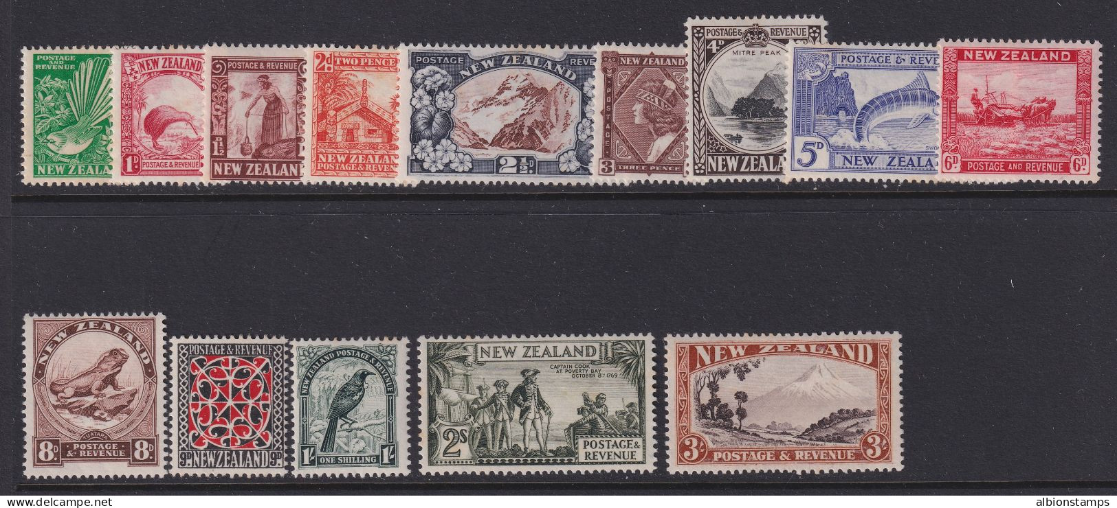 New Zealand, Scott 185-198 (SG 556-569), MLH (no #186A) - Unused Stamps