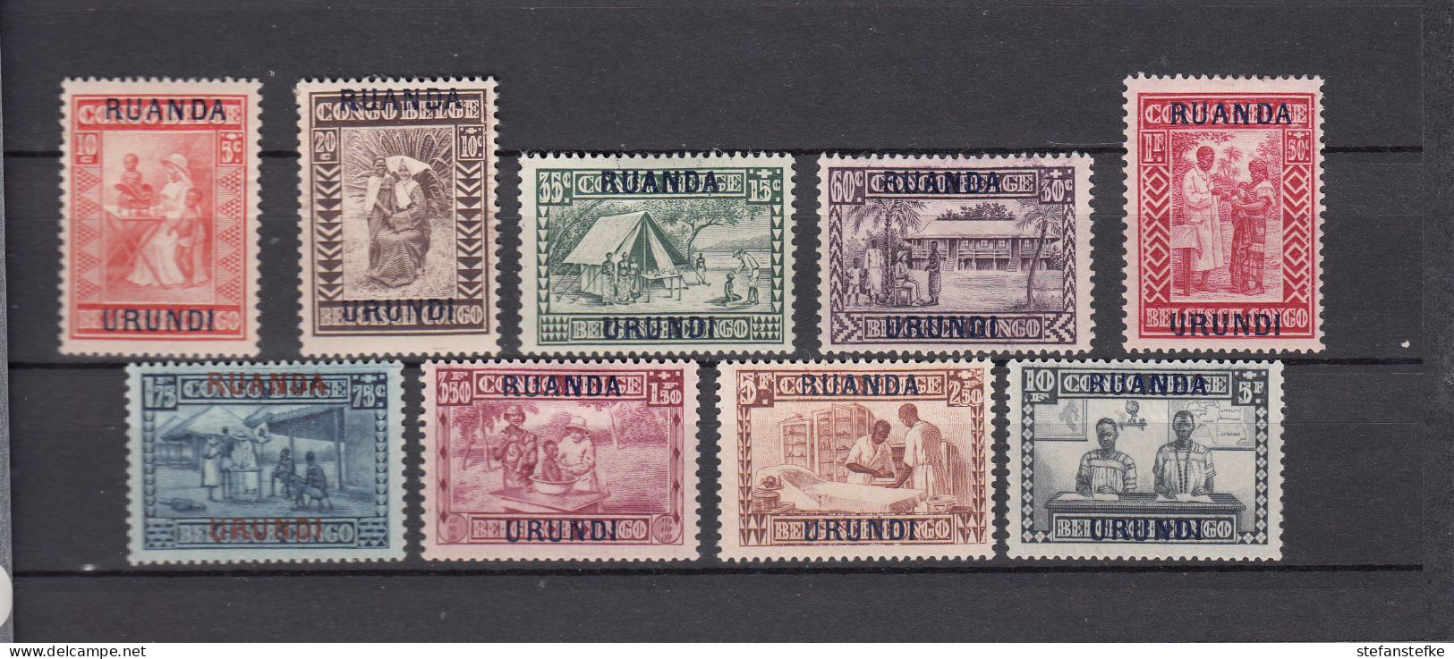 Ruanda - Urundi  Ocb Nr:  81 - 89 * MH    (zie Scan) - Unused Stamps