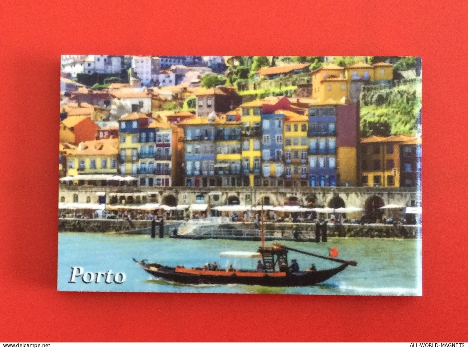 Porto Duoro River Boat Porto City Vew Portugal Souvenir Fridge Magnet - Magnets