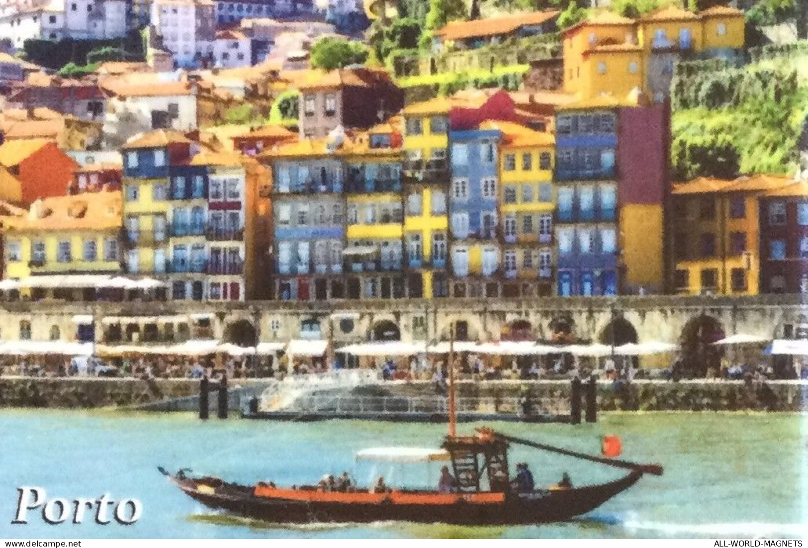 Porto Duoro River Boat Porto City Vew Portugal Souvenir Fridge Magnet - Magnetos