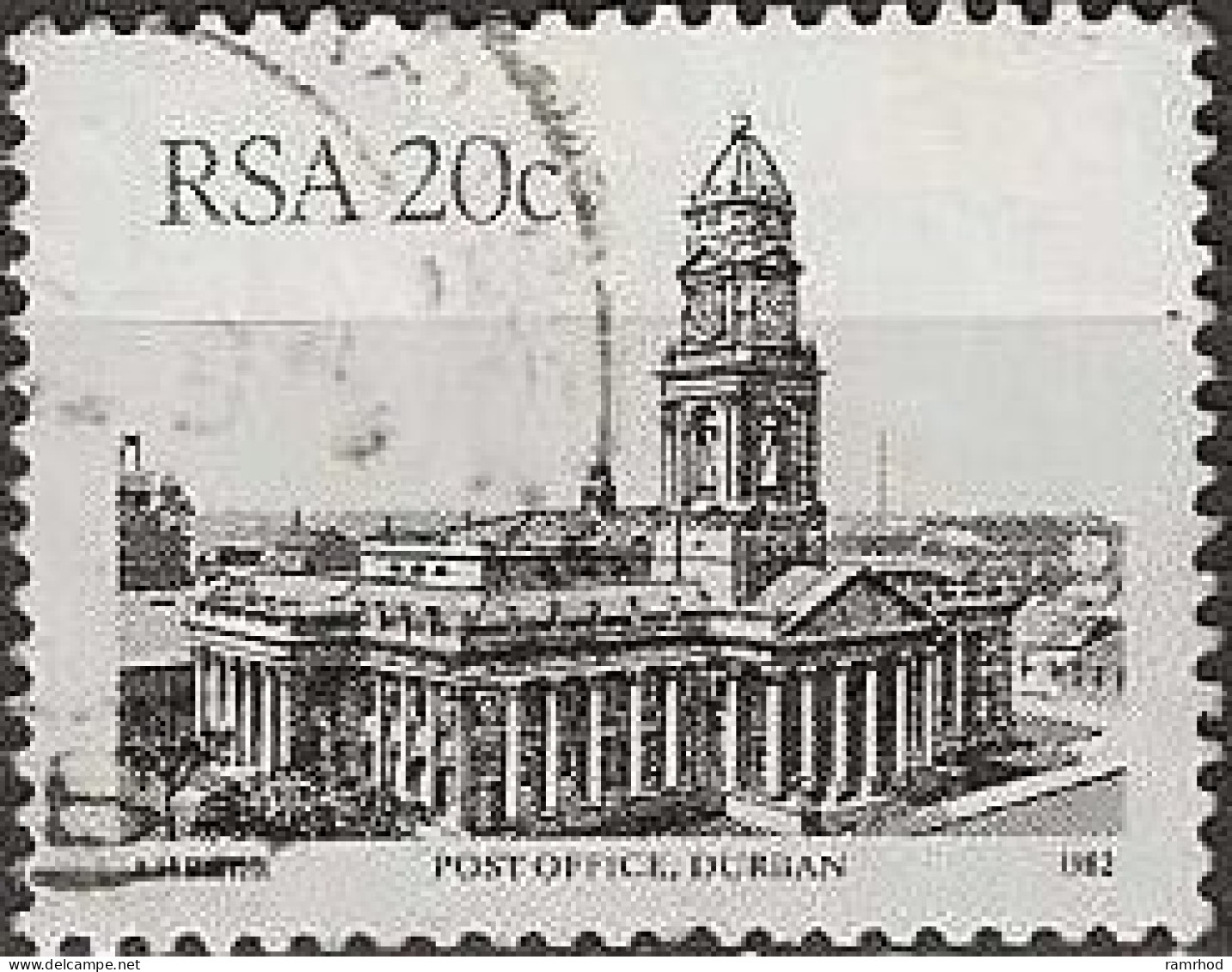 SOUTH AFRICA 1982 Architecture. - 20c Post Office, Durban FU - Gebruikt
