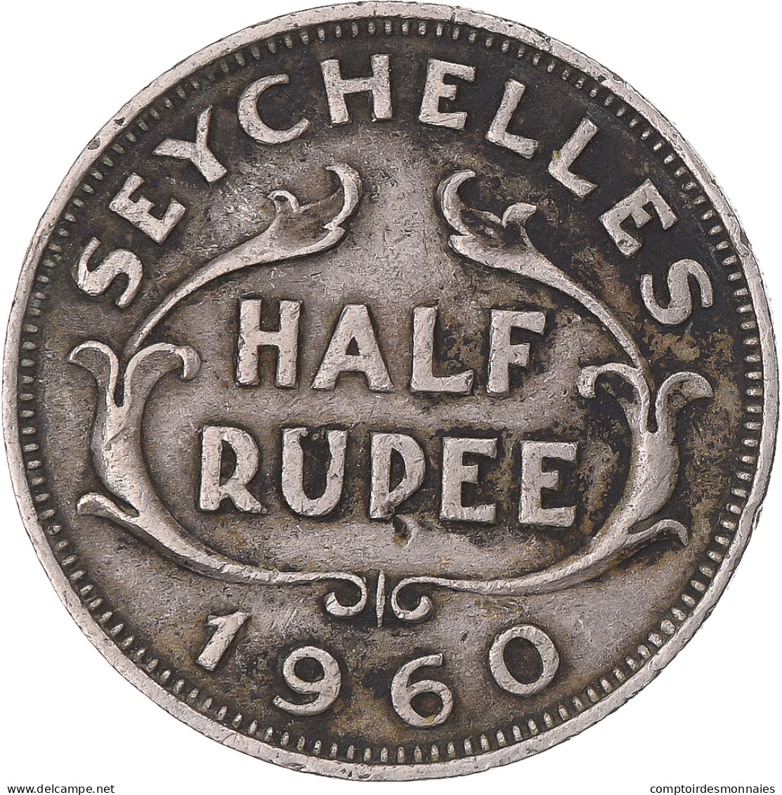 Monnaie, Seychelles, 1/2 Rupee, 1960 - Seychelles