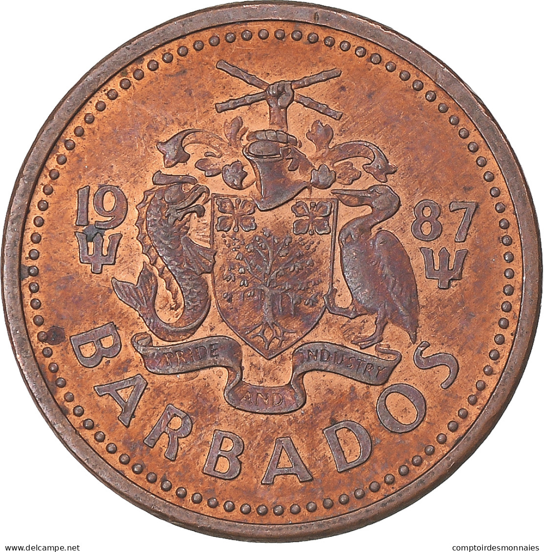 Monnaie, Barbade, Cent, 1987 - Barbados