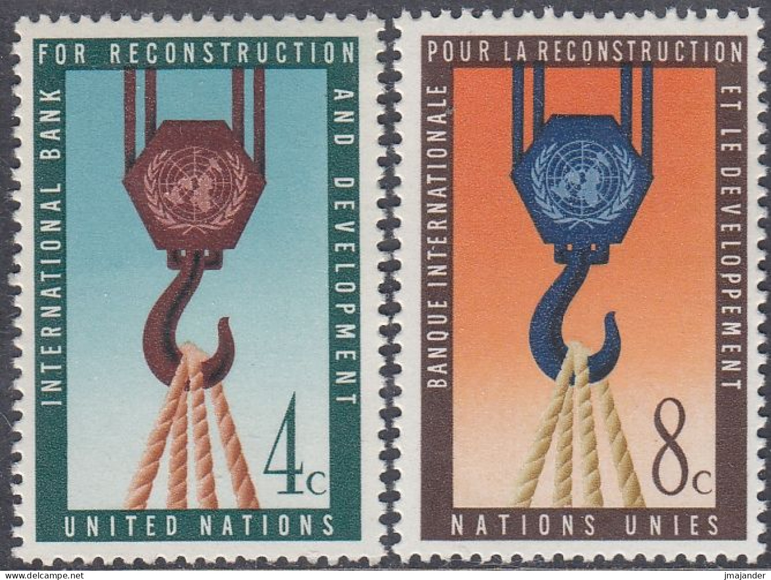 UN New York 1960 - International Bank For Reconstruction And Development "World Bank" - Mi 92-93 ** MNH - Unused Stamps