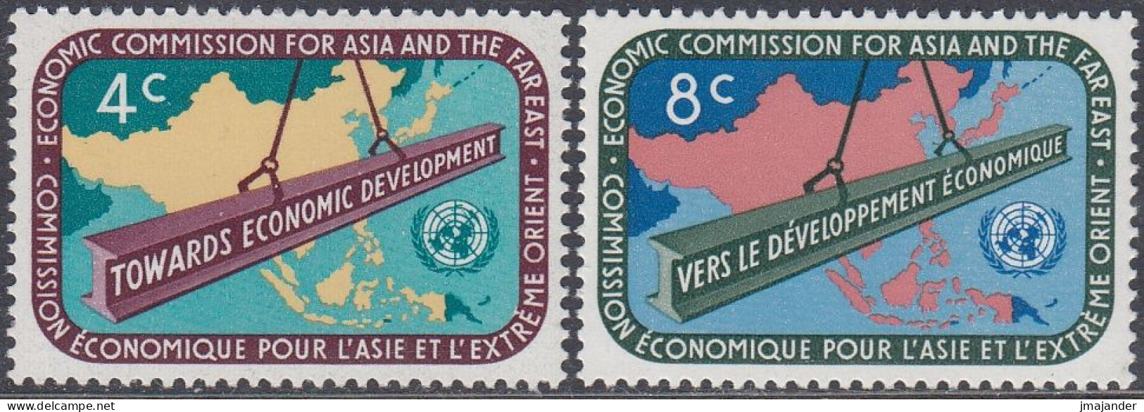 UN New York 1960 - U.N. Economic Commission For Asia And The Far East Or "ECAFE" - Mi 86-87 ** MNH - Unused Stamps