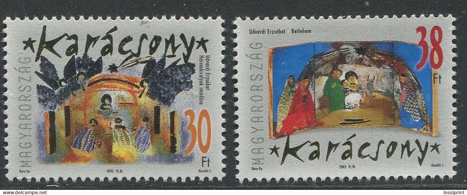Hungary:Unused Stamps Christmas 2002, MNH - Ongebruikt