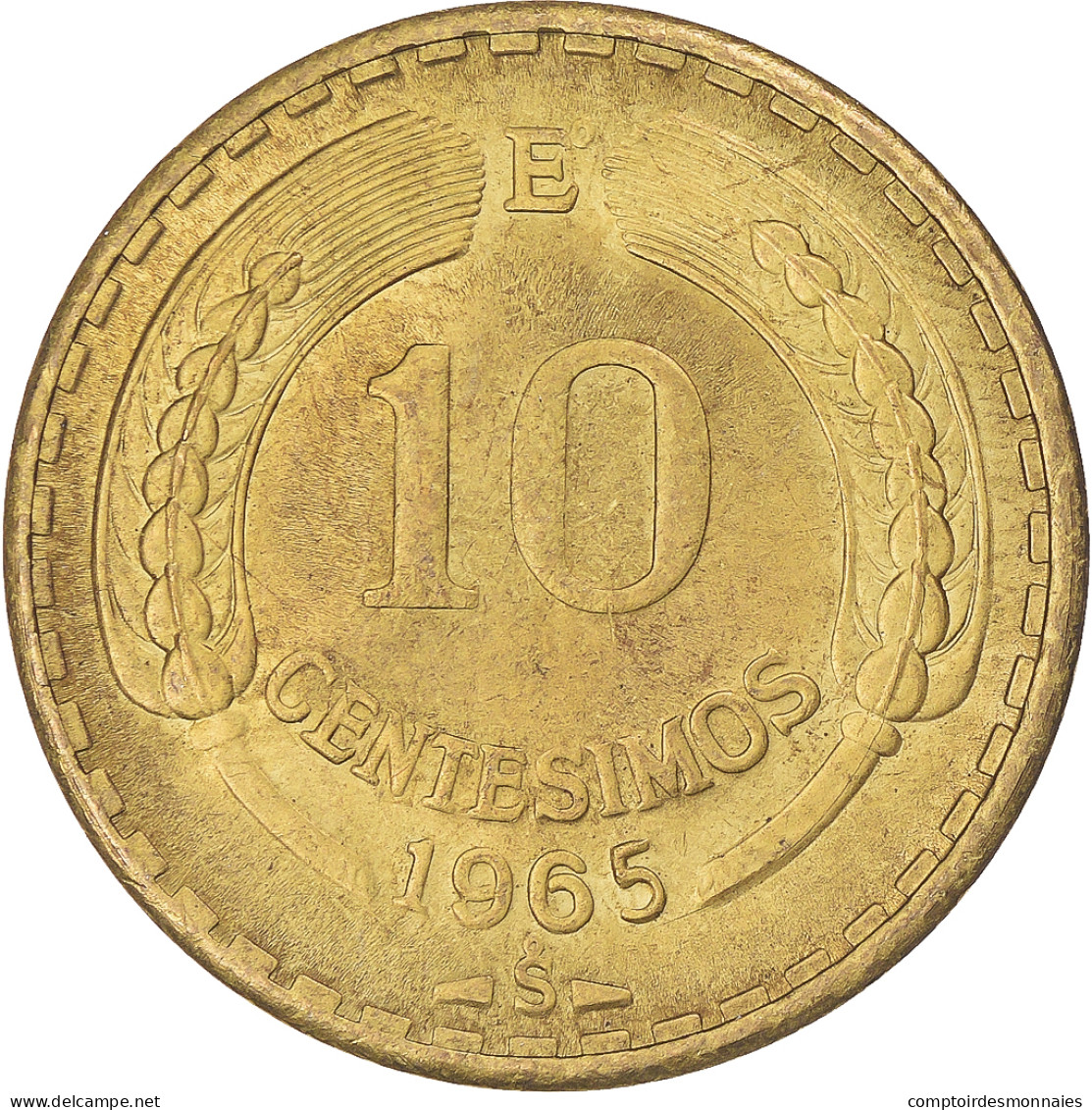 Monnaie, Chili, 10 Centesimos, 1965 - Chili