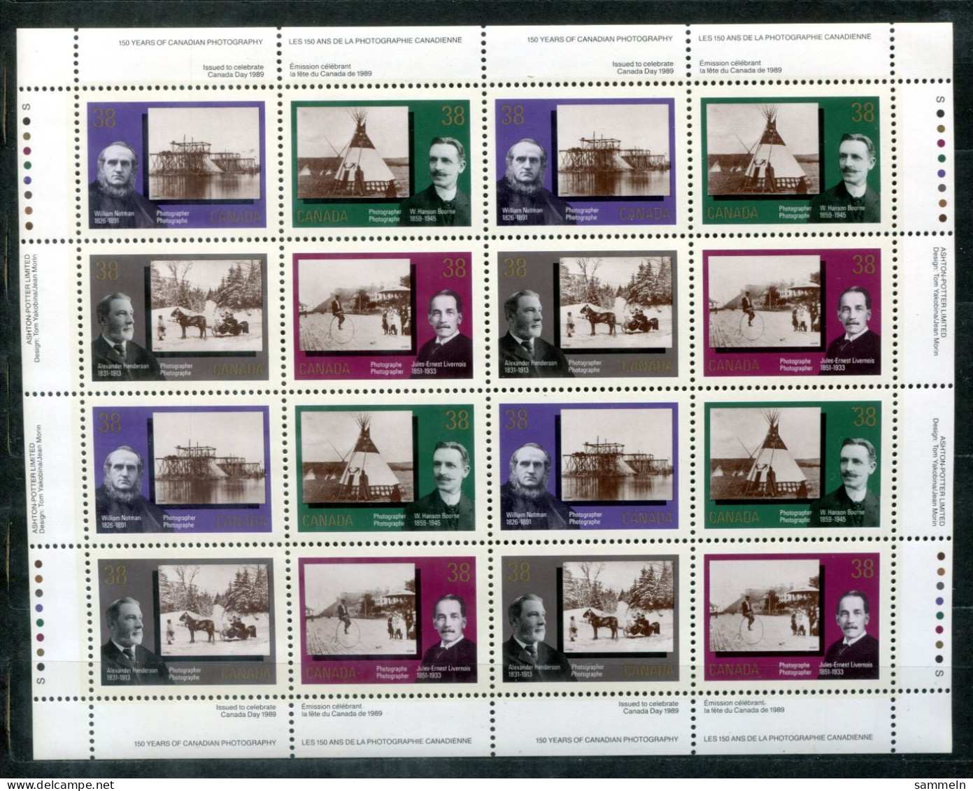 KANADA 1134-1137 KB (1) Mnh - Fotografie, Photography, Photographie  - CANADA - Blocks & Sheetlets