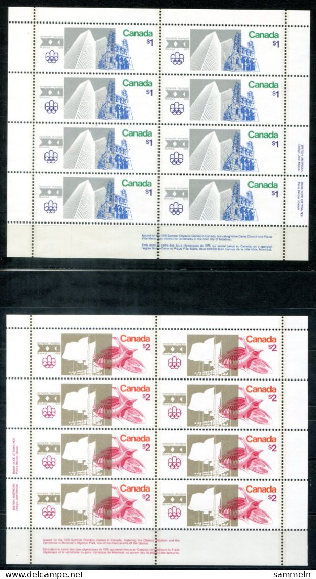 KANADA 624-625 KB (2) Mnh - Olympische Spiele Montreal  - CANADA - Blocks & Sheetlets