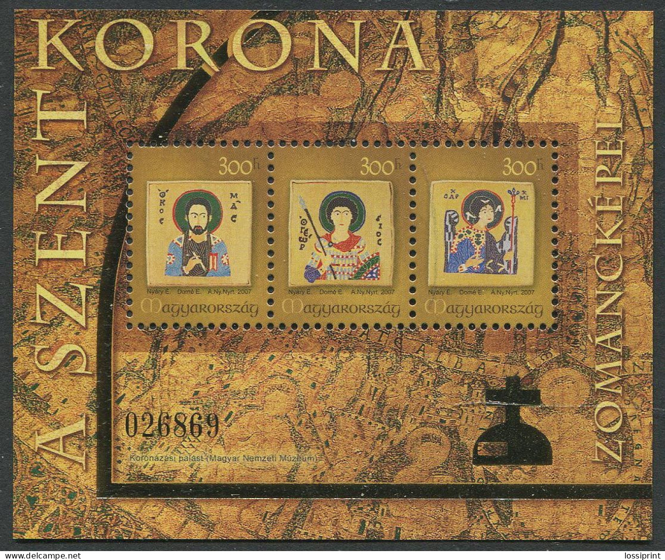 Hungary:Unused Block Enamel Pictures On Crown, 2007, MNH - Ongebruikt