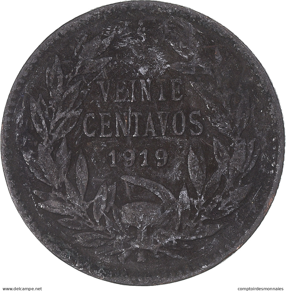 Monnaie, Chili, 20 Centavos, 1919 - Chili