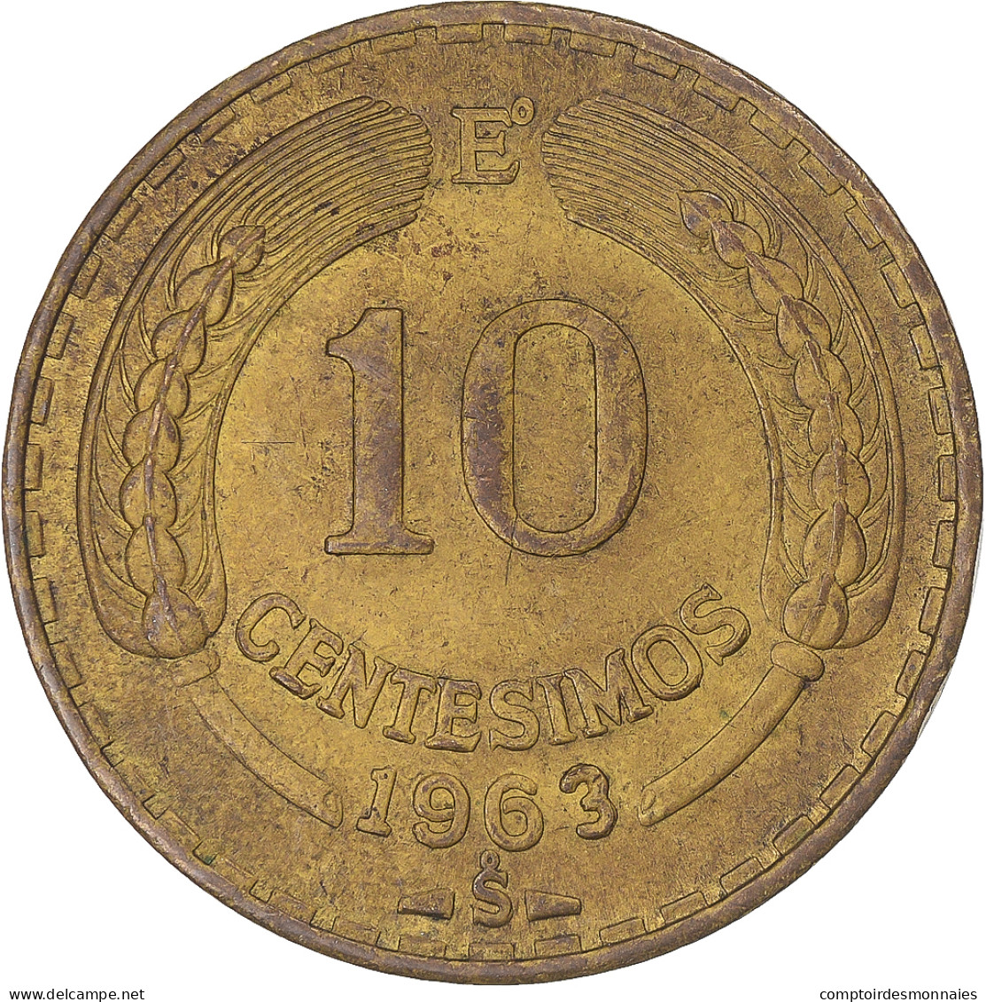 Monnaie, Chili, 10 Centesimos, 1963 - Chili